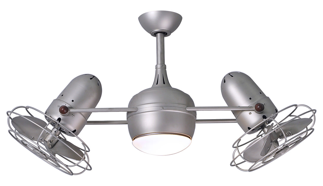 With Light Kit-Brushed Nickel-Metal Blades by Matthews Fan Company