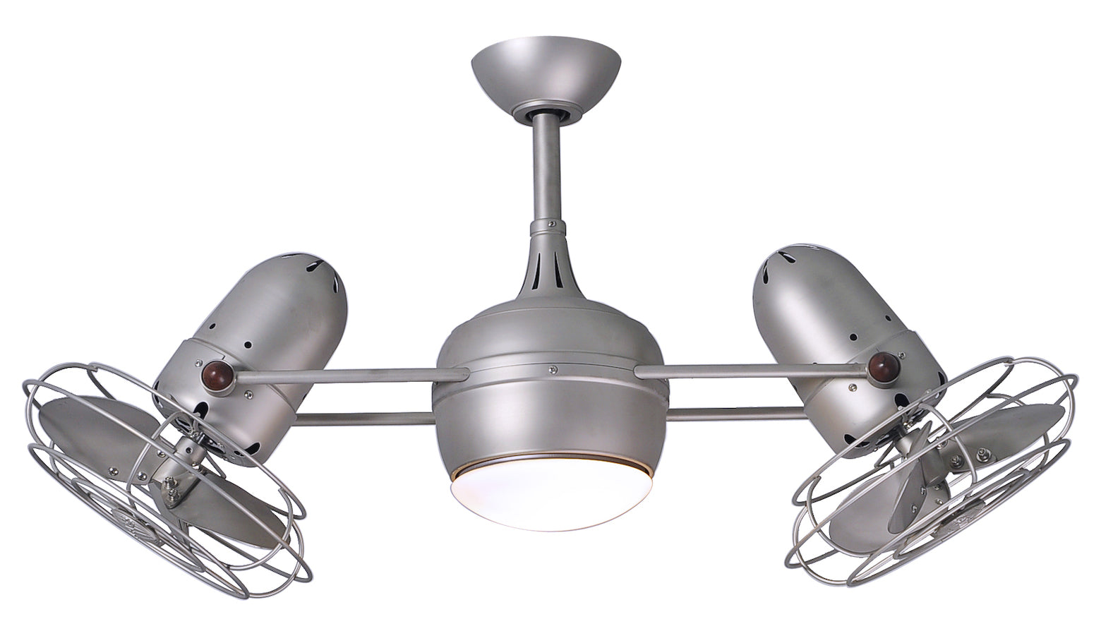With Light Kit-Brushed Nickel-Metal Blades by Matthews Fan Company