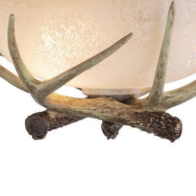 12-in Antler Semi Flush Ceiling Light Noachian Stone