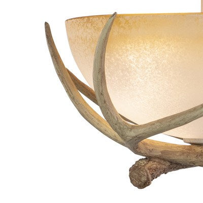 16-in Antler Semi Flush Ceiling Light Noachian Stone