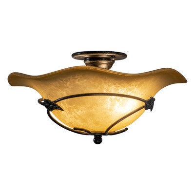15-in Semi Flush Ceiling Light or Pendant (Dual Mount) Oil Shale by Vaxcel International