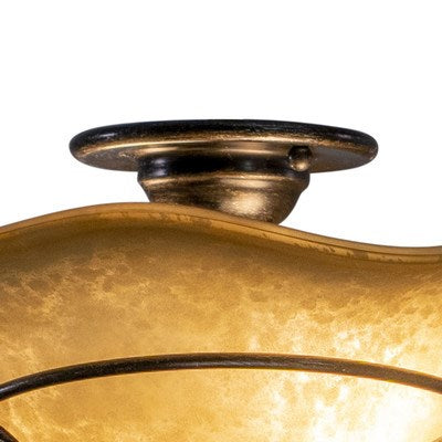 15-in Semi Flush Ceiling Light or Pendant (Dual Mount) Oil Shale