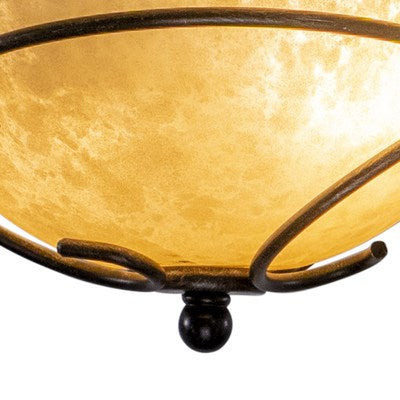 15-in Semi Flush Ceiling Light or Pendant (Dual Mount) Oil Shale