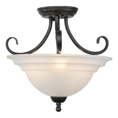 14 in. Semi-Flush Mount (Dual Mount) Oil Burnished Bronze by Vaxcel International