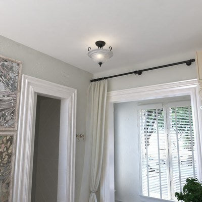 14 in. Semi-Flush Mount (Dual Mount) Oil Burnished Bronze
