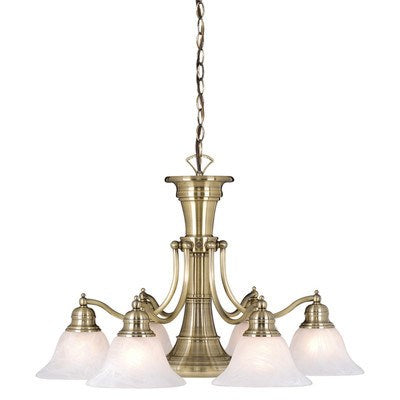 7L Chandelier Antique Brass by Vaxcel International