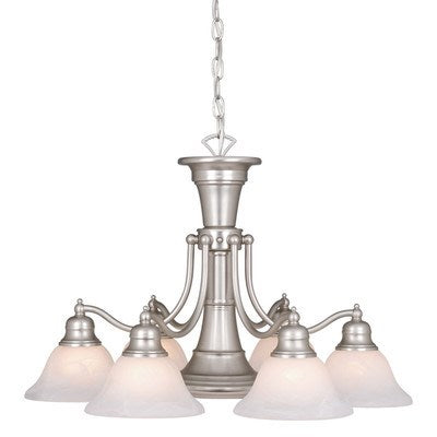 7L Chandelier Brushed Nickel by Vaxcel International