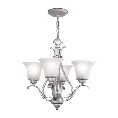 4L Mini Chandelier or Semi Flush (Dual Mount) Brushed Nickel by Vaxcel International