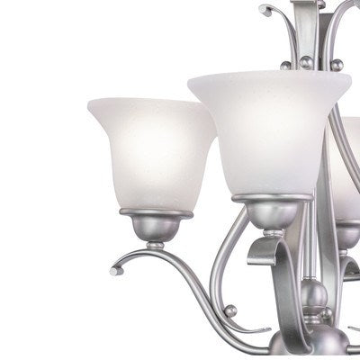 4L Mini Chandelier or Semi Flush (Dual Mount) Brushed Nickel