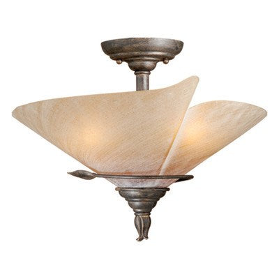 15-in Semi Flush Ceiling Light Black Walnut by Vaxcel International