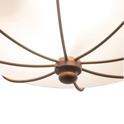 Nautical 15-in Outdoor Flush Mount Ceiling Light Antique Red Copper