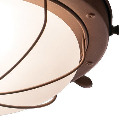 Nautical 15-in Outdoor Flush Mount Ceiling Light Antique Red Copper