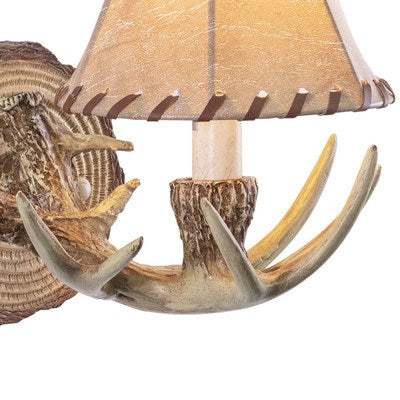 1L Antler Wall Light Noachian Stone