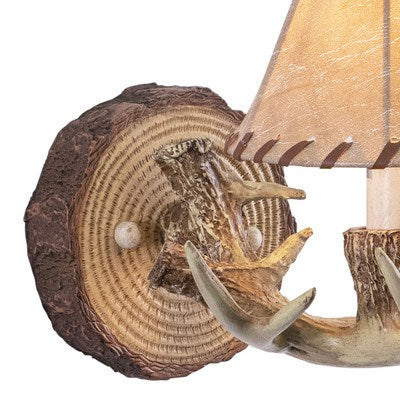 1L Antler Wall Light Noachian Stone