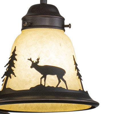3L LED Deer Fan Kit or Chandelier (Dual Mount) Burnished Bronze