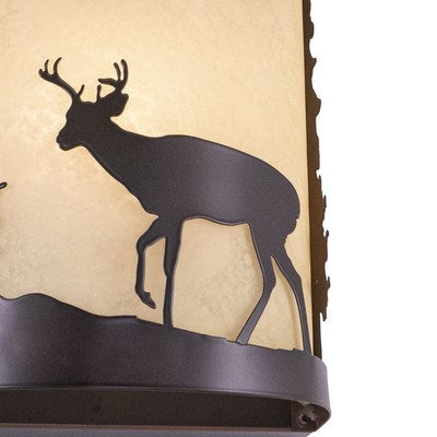 8-in Deer Wall Light Burnished Bronze