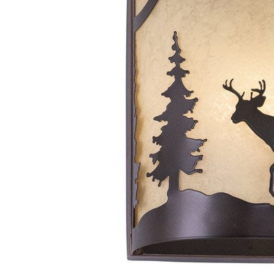 8-in Deer Wall Light Burnished Bronze