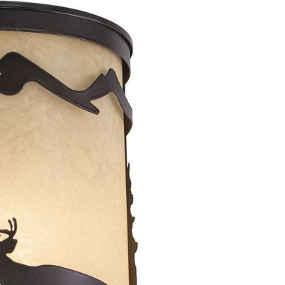 8-in Deer Wall Light Burnished Bronze