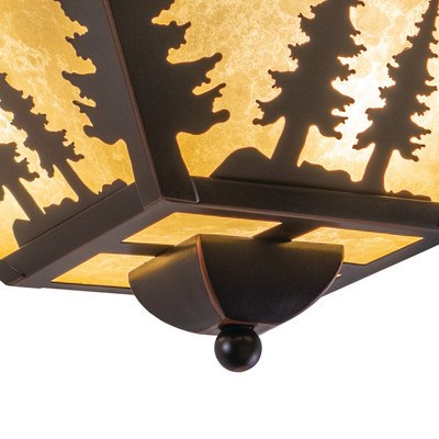 14-in Tree Flush Mount Ceiling Light Burnished Bronze
