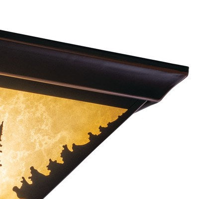 14-in Tree Flush Mount Ceiling Light Burnished Bronze