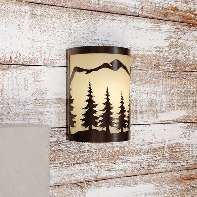 8-in Tree Wall Light Burnished Bronze