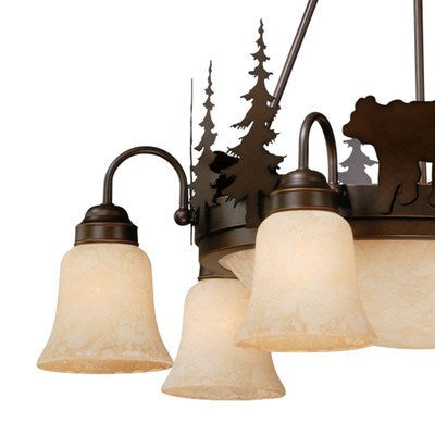 9L Bear Chandelier Burnished Bronze