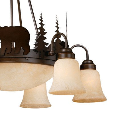 9L Bear Chandelier Burnished Bronze