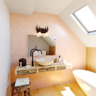 2L Deer Vanity Burnished Bronze
