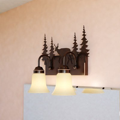 2L Deer Vanity Burnished Bronze