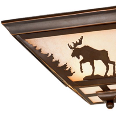 14-in Moose Flush Mount Ceiling Light Burnished Bronze