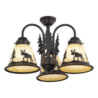 3L LED Moose Fan Kit or Chandelier (Dual Mount) Burnished Bronze by Vaxcel International