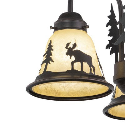 3L LED Moose Fan Kit or Chandelier (Dual Mount) Burnished Bronze