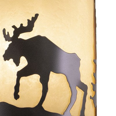 8-in Moose Wall Light Burnished Bronze