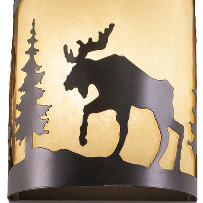 8-in Moose Wall Light Burnished Bronze