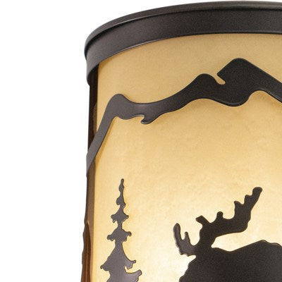 8-in Moose Wall Light Burnished Bronze