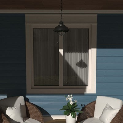10-in Outdoor Pendant Textured Black
