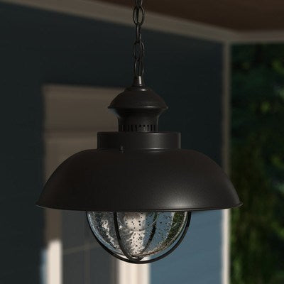 10-in Outdoor Pendant Textured Black