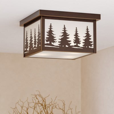 11.5-in Tree Outdoor Ceiling Light Burnished Bronze