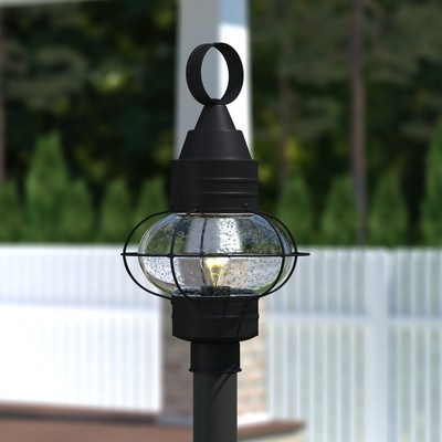 13-in Outdoor Post Light Textured Black