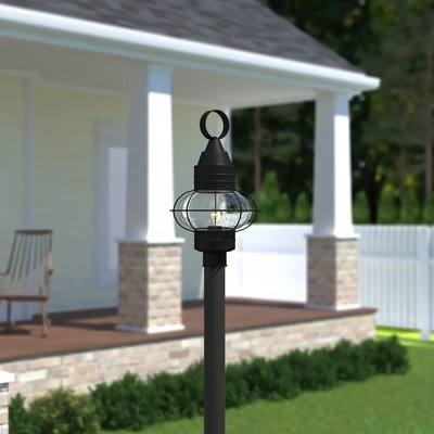 13-in Outdoor Post Light Textured Black