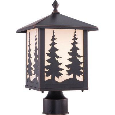 8-in Tree Outdoor Post Light Burnished Bronze by Vaxcel International