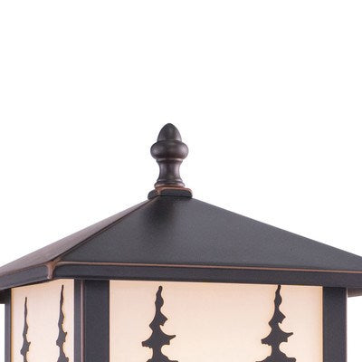 8-in Tree Outdoor Post Light Burnished Bronze