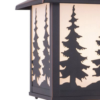 8-in Tree Outdoor Post Light Burnished Bronze