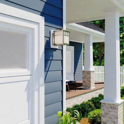 7-in Outdoor Wall Light Stainless Steel