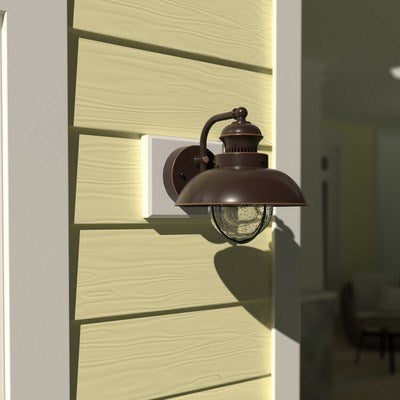8-in Outdoor Wall Light Burnished Bronze
