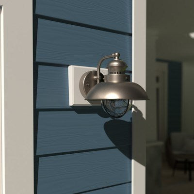8-in Outdoor Wall Light Brushed Nickel
