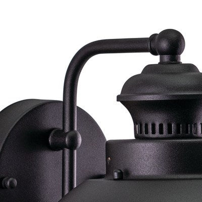 8-in Outdoor Wall Light Textured Black