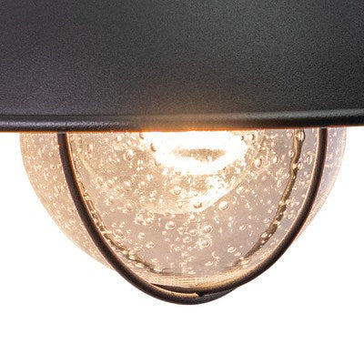 8-in Outdoor Wall Light Textured Black