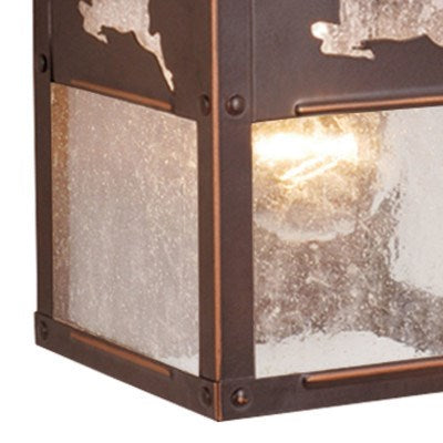 5-in Deer Outdoor Wall Light Burnished Bronze