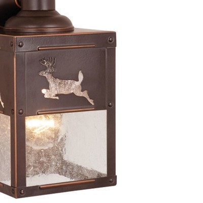 5-in Deer Outdoor Wall Light Burnished Bronze